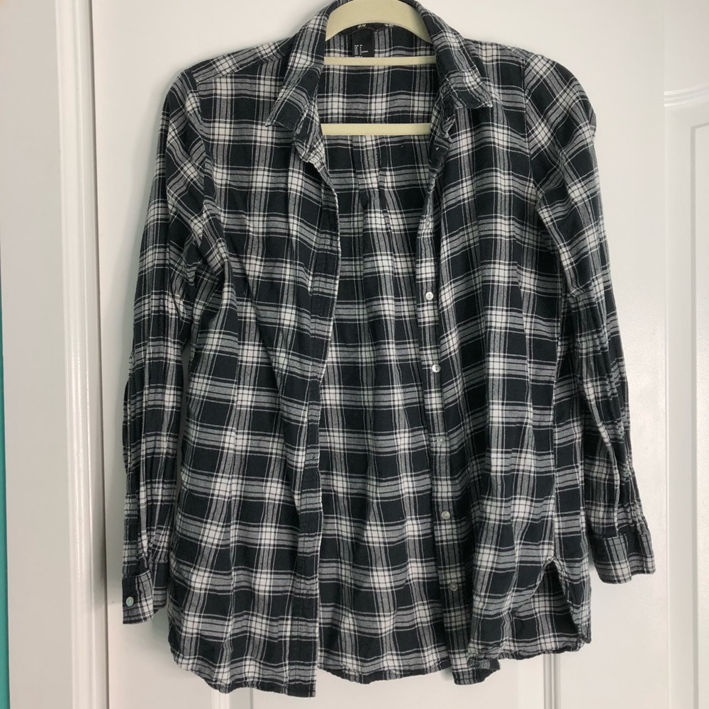 H&M Black and White Flannel
